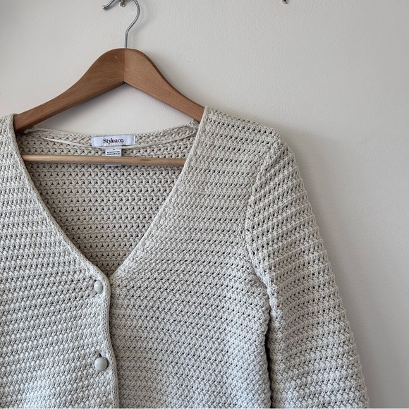 Style & Co. | Knit Button-Down Sweater - Picture 1 of 5